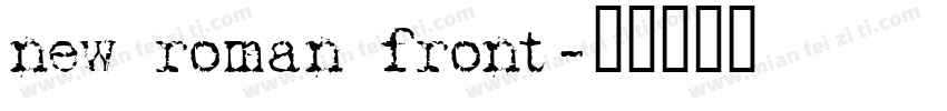 new roman front字体转换